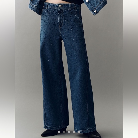 Pilcro Denim - Pilcro Embellished Blue Flare Jeans,NWT, size 30